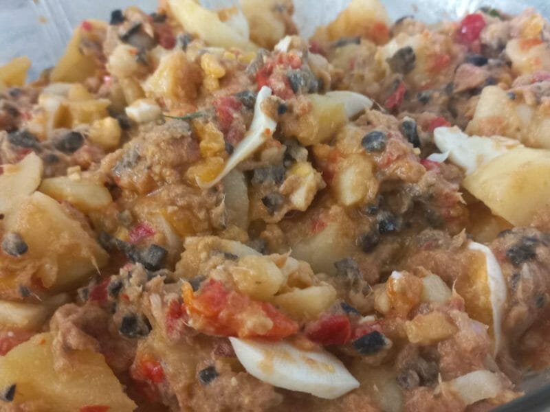 Cliquez pour zoomer ! Salade de pommes de terre au thon Thermomix par titiminoune