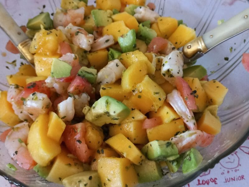 Cliquez pour zoomer ! Ceviche de crevettes, mangue, avocat Thermomix par titiminoune