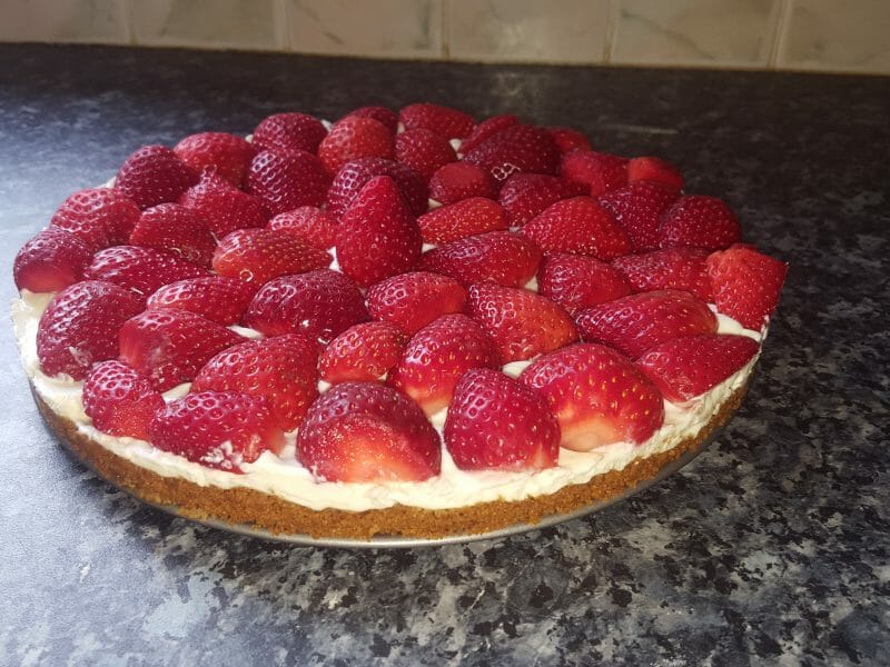 Cliquez pour zoomer ! Tarte aux fraises sans cuisson Thermomix par estelle14540