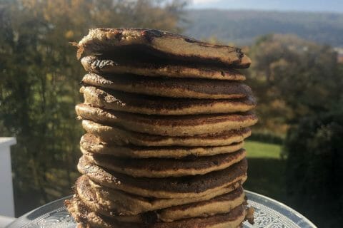 Cliquez pour zoomer ! Pancakes healthy flocons d’avoine et banane Thermomix par oumm