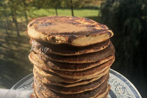 Cliquez pour zoomer ! Pancakes healthy flocons d’avoine et banane Thermomix par oumm