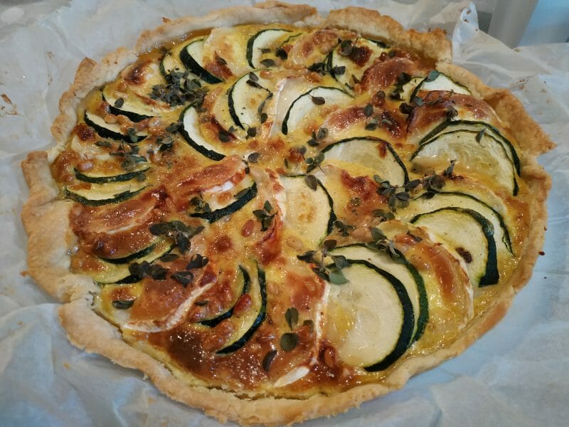Cliquez pour zoomer ! Tarte courgettes, chèvre et pignons de pin Thermomix par micaela
