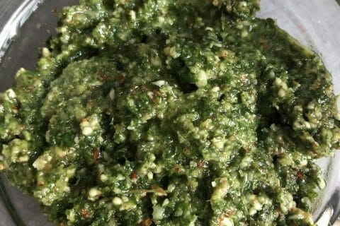 Cliquez pour zoomer ! Spaghettis au pesto de menthe fraîche Thermomix par dydoo