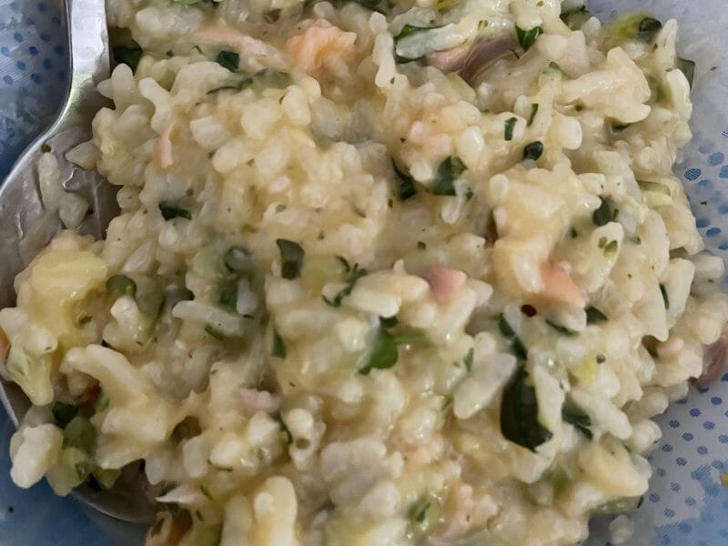 Cliquez pour zoomer ! Risotto courgettes saumon Thermomix par dydoo
