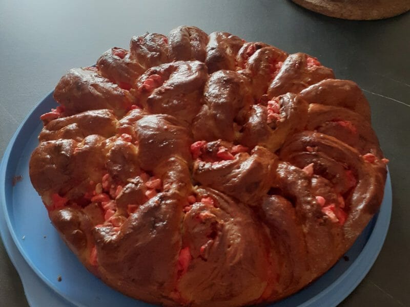 Cliquez pour zoomer ! Brioche aux pralines roses Thermomix par chrisnen81