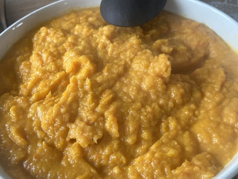 Cliquez pour zoomer ! Purée de patates douces au lait de coco Thermomix par cynlet