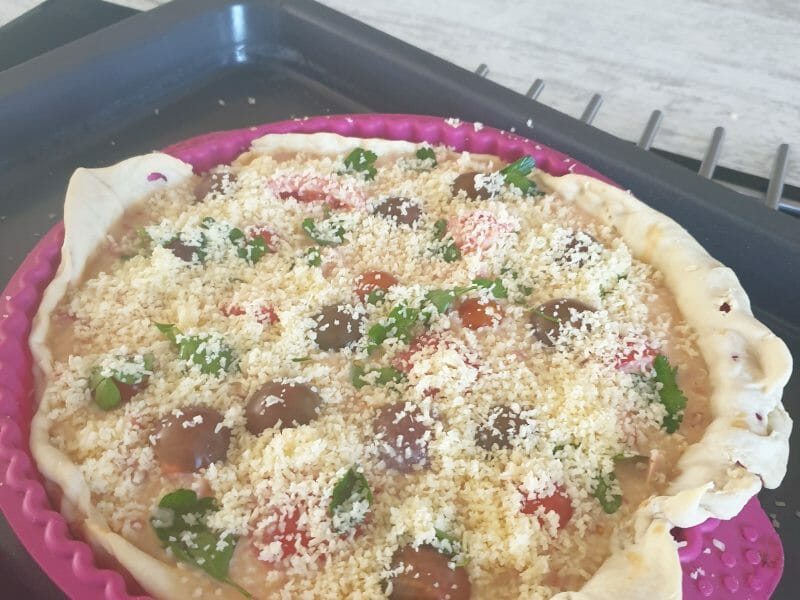 Cliquez pour zoomer ! Tarte au thon, tomate et moutarde Thermomix par elodie_81