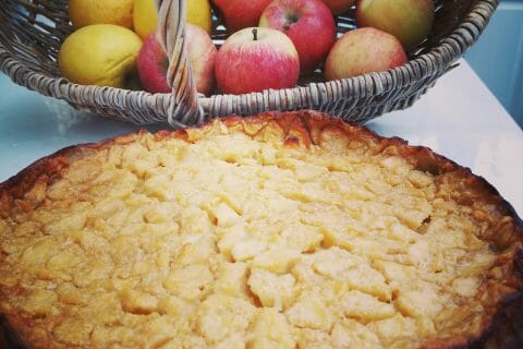 Cliquez pour zoomer ! Flognarde aux pommes (clafoutis aux pommes) Thermomix par Sandrine Sardine