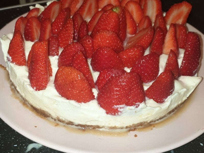 Cliquez pour zoomer ! Tarte aux fraises sans cuisson Thermomix par Nora