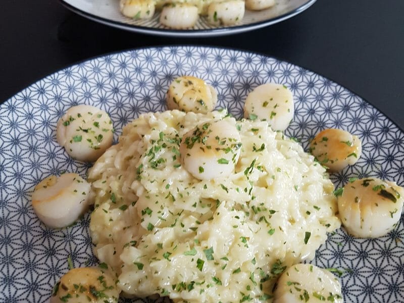 Cliquez pour zoomer ! Risotto aux Saint Jacques et poireaux Thermomix par syl_3