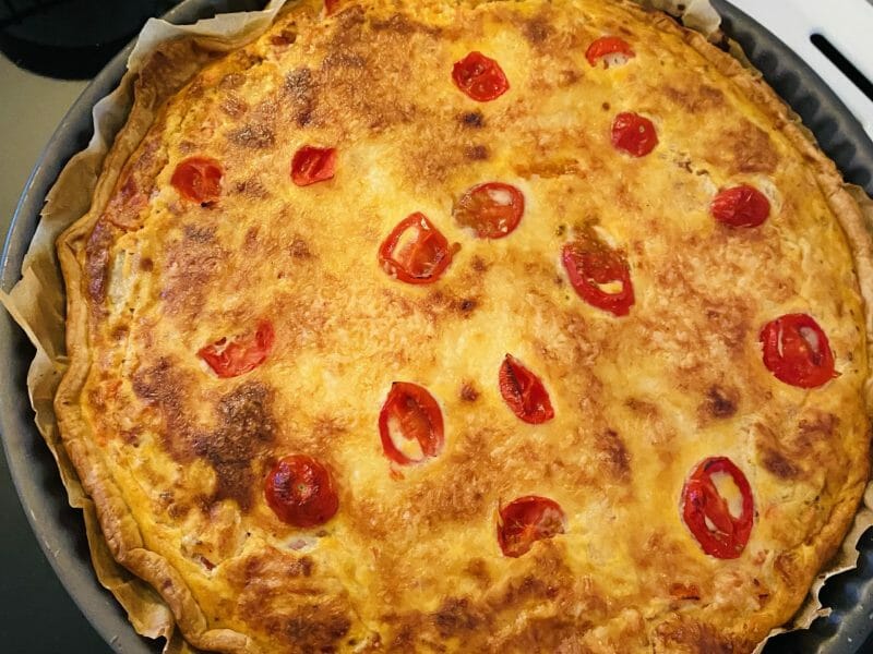 Cliquez pour zoomer ! Tarte au thon, tomate et moutarde Thermomix par baghy974