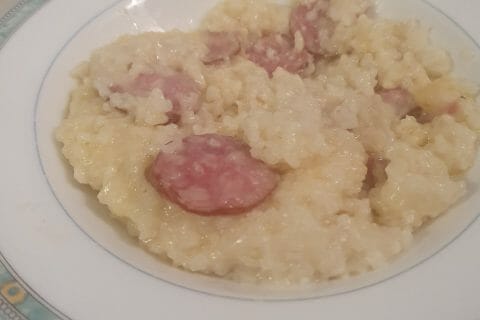 Cliquez pour zoomer ! Risotto à la saucisse fumée et au comté Thermomix par painetchocolat