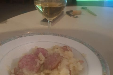Cliquez pour zoomer ! Risotto à la saucisse fumée et au comté Thermomix par painetchocolat