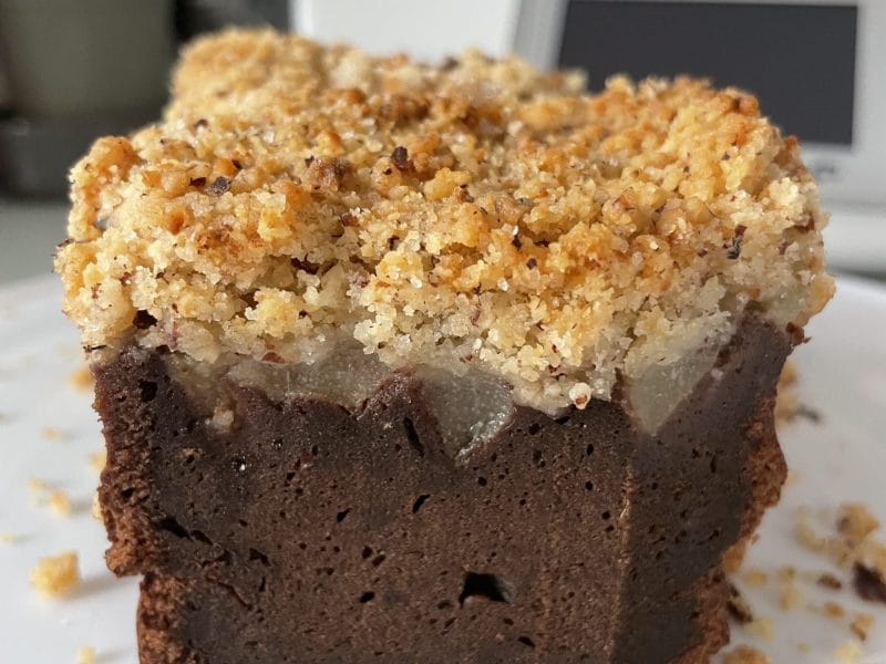 Cliquez pour zoomer ! Crumb cake poires et chocolat Thermomix par chlo_m18