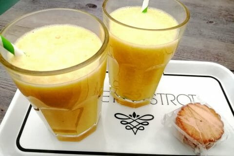 Cliquez pour zoomer ! Smoothie orange, pomme et banane Thermomix par tartinepouki