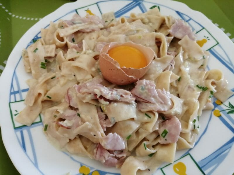 Cliquez pour zoomer ! Pâtes carbonara Thermomix par tartinepouki