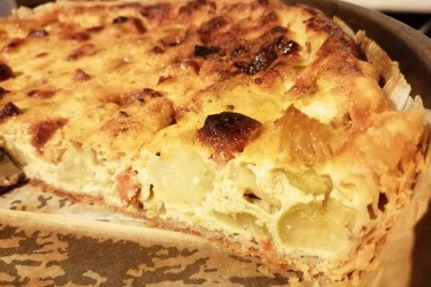 Cliquez pour zoomer ! Quiche aux choux de Bruxelles et lardons Thermomix par tartinepouki
