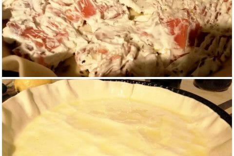 Cliquez pour zoomer ! Tarte flambée rapide au saumon fumé Thermomix par tartinepouki