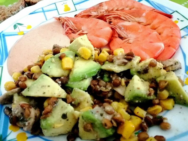 Cliquez pour zoomer ! Salade de lentilles Thermomix par tartinepouki