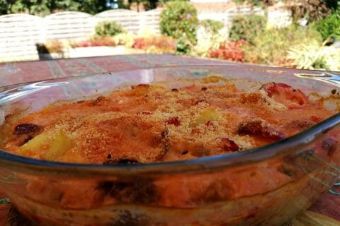 Cliquez pour zoomer ! Gratin de torsades aux merguez Thermomix par tartinepouki
