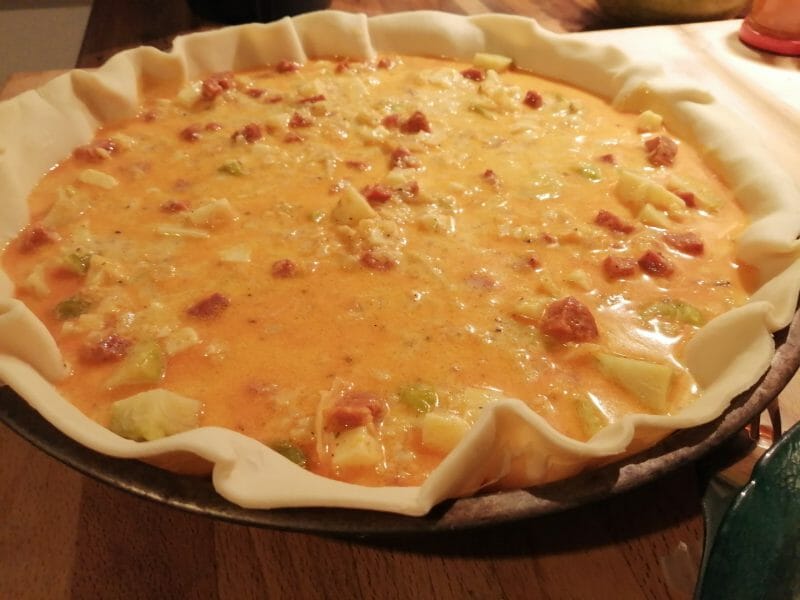 Cliquez pour zoomer ! Quiche aux choux de Bruxelles et lardons Thermomix par tartinepouki