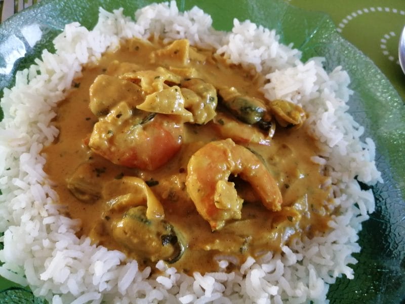 Cliquez pour zoomer ! Curry de crevettes au lait de coco Thermomix par tartinepouki
