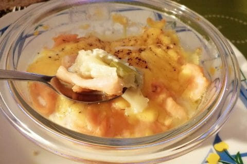 Cliquez pour zoomer ! Oeufs cocotte poireaux et saumon fumé Thermomix par tartinepouki