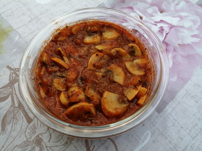 Cliquez pour zoomer ! Champignons à la grecque Thermomix par tartinepouki