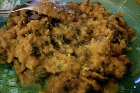 Cliquez pour zoomer ! Dhal d’épinards et de lentilles corail Thermomix par tartinepouki