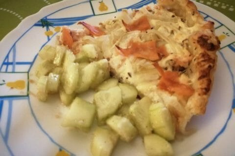 Cliquez pour zoomer ! Tarte flambée rapide au saumon fumé Thermomix par tartinepouki