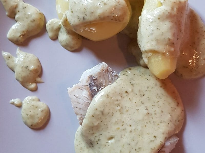 Cliquez pour zoomer ! Filet de cabillaud et sa sauce persillée Thermomix par pepettedu03