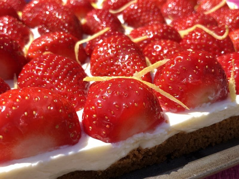 Cliquez pour zoomer ! Tarte aux fraises sans cuisson Thermomix par charlenealisson