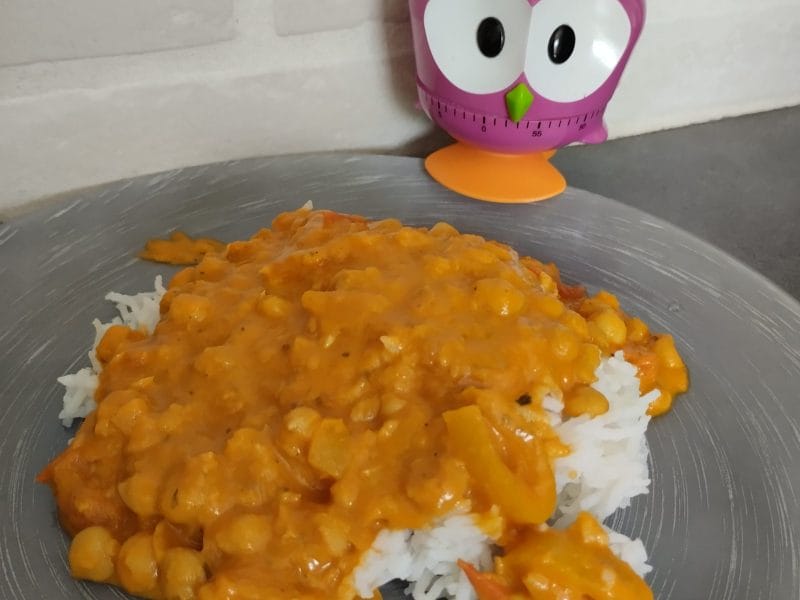 Cliquez pour zoomer ! Curry de pois chiches au lait de coco Thermomix par davetaudrey