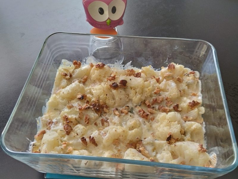 Cliquez pour zoomer ! Gratin de chou-fleur au gorgonzola et aux noix Thermomix par davetaudrey