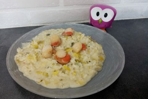 Risotto aux Saint Jacques et poireaux au Thermomix - Cookomix