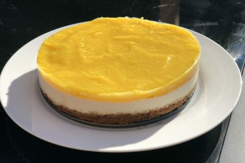 Cliquez pour zoomer ! Panna cotta citron sur sablé spéculoos et miroir de mangue Thermomix par mimiuz