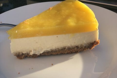 Cliquez pour zoomer ! Panna cotta citron sur sablé spéculoos et miroir de mangue Thermomix par mimiuz