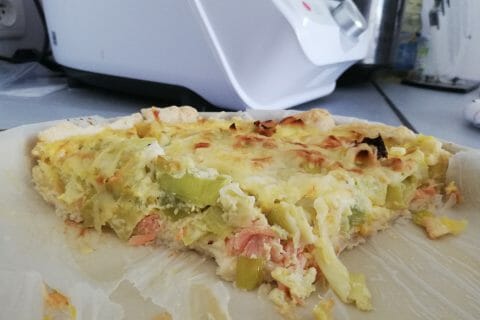 Cliquez pour zoomer ! Quiche Poireaux et Saumon Thermomix par Fannette