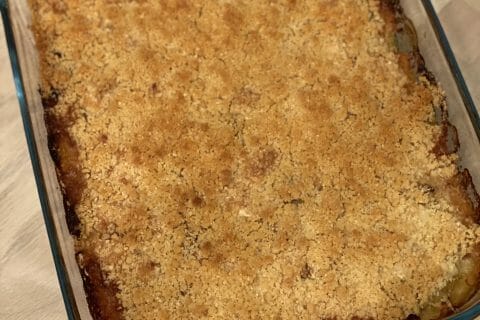 Cliquez pour zoomer ! Crumble courgettes, chèvre et lardons Thermomix par ise25