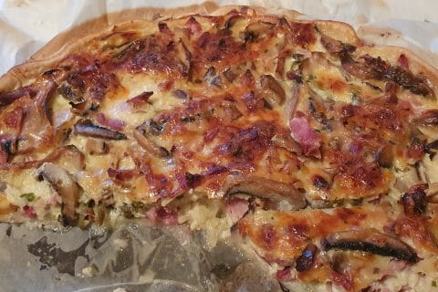 Cliquez pour zoomer ! Tarte champignons et lardons au Thermomix