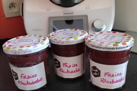 Cliquez pour zoomer ! Confiture fraise rhubarbe Thermomix par podi