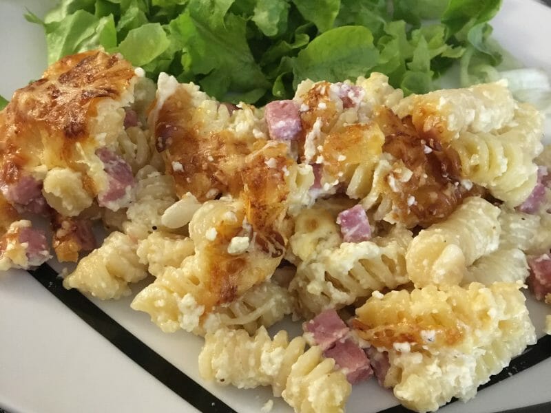 Cliquez pour zoomer ! Gratin de fusilli au jambon Thermomix par marielbdm