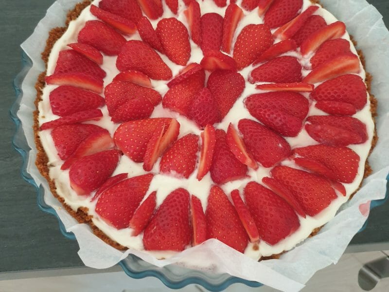 Cliquez pour zoomer ! Tarte aux fraises sans cuisson Thermomix par neferatha