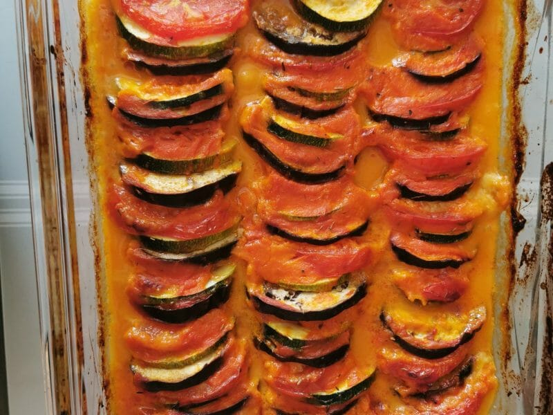 Cliquez pour zoomer ! Tian de légumes et mozzarella Thermomix par Sab