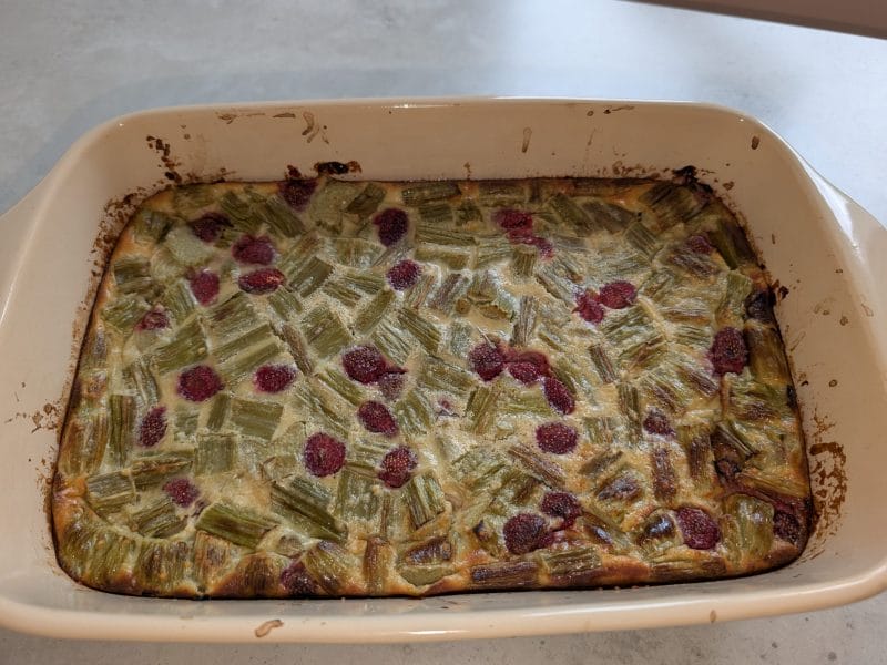Cliquez pour zoomer ! Clafoutis à la rhubarbe Thermomix par duchessea