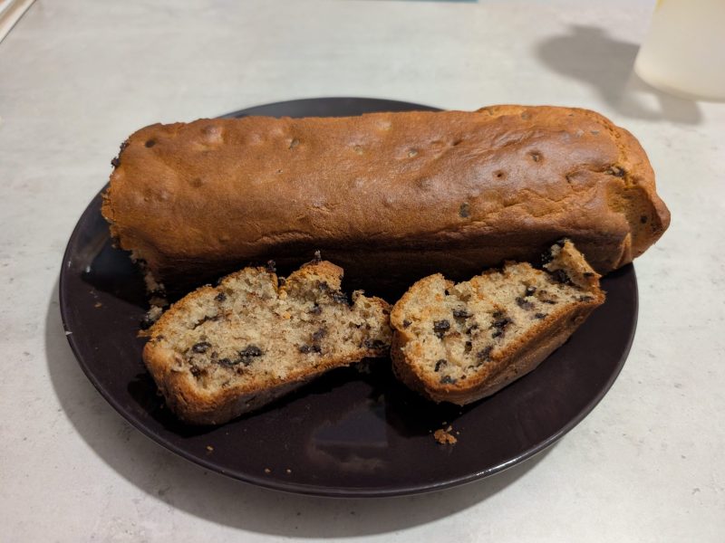 Cliquez pour zoomer ! Cake banane et pépites de chocolat Thermomix par duchessea