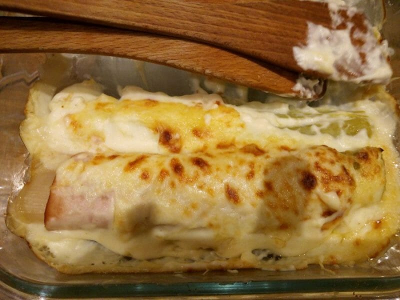 Cliquez pour zoomer ! Gratin de poireau au jambon Thermomix par Virg inie