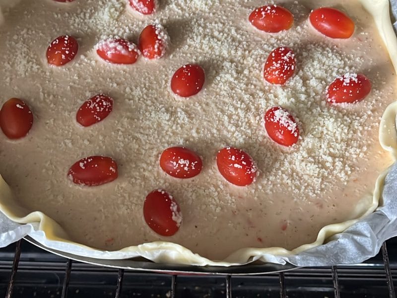 Cliquez pour zoomer ! Tarte aux tomates cerises et parmesan Thermomix par tatiiy