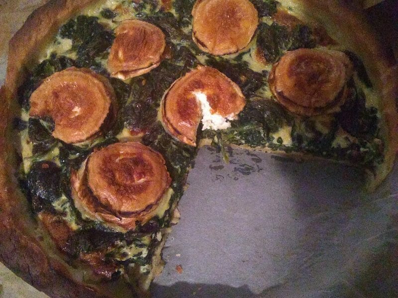 Cliquez pour zoomer ! Tarte épinards, saumon et chèvre Thermomix par Fanny