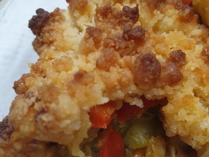 Cliquez pour zoomer ! Crumble aux légumes provençaux Thermomix par Julia8470